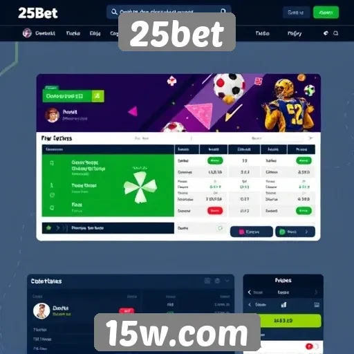 Análise da interface do usuário no site 25bet